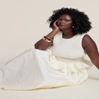 Trim Detail Peplum Midi Dress image number 3