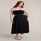 Bead-Detail Strap Midi Skirt image number 1