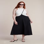 Bead-Detail Strap Midi Skirt image number 5