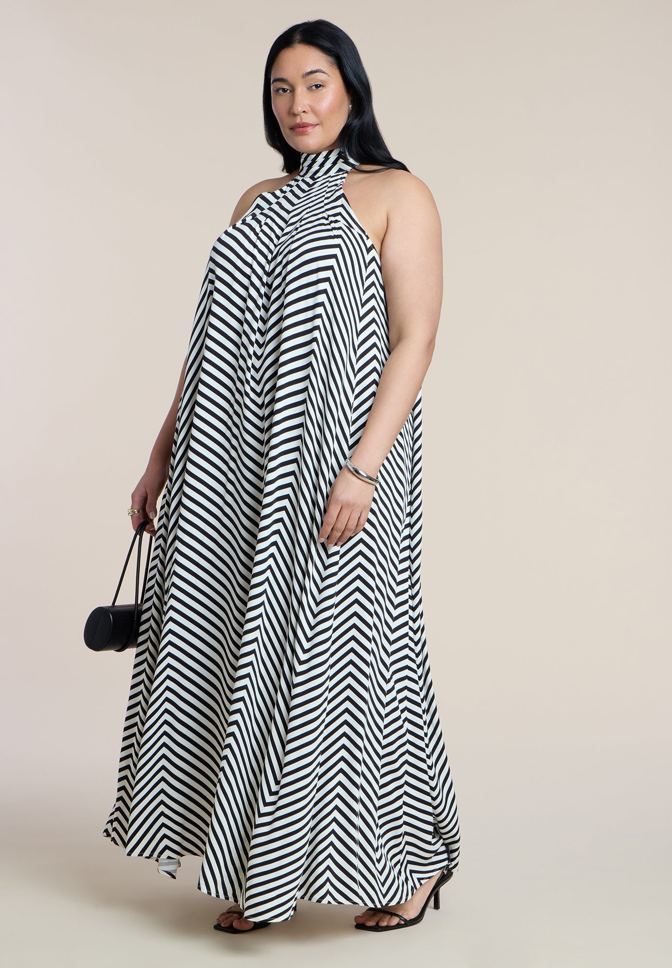 Trapeze Halter Maxi Dress image number 0