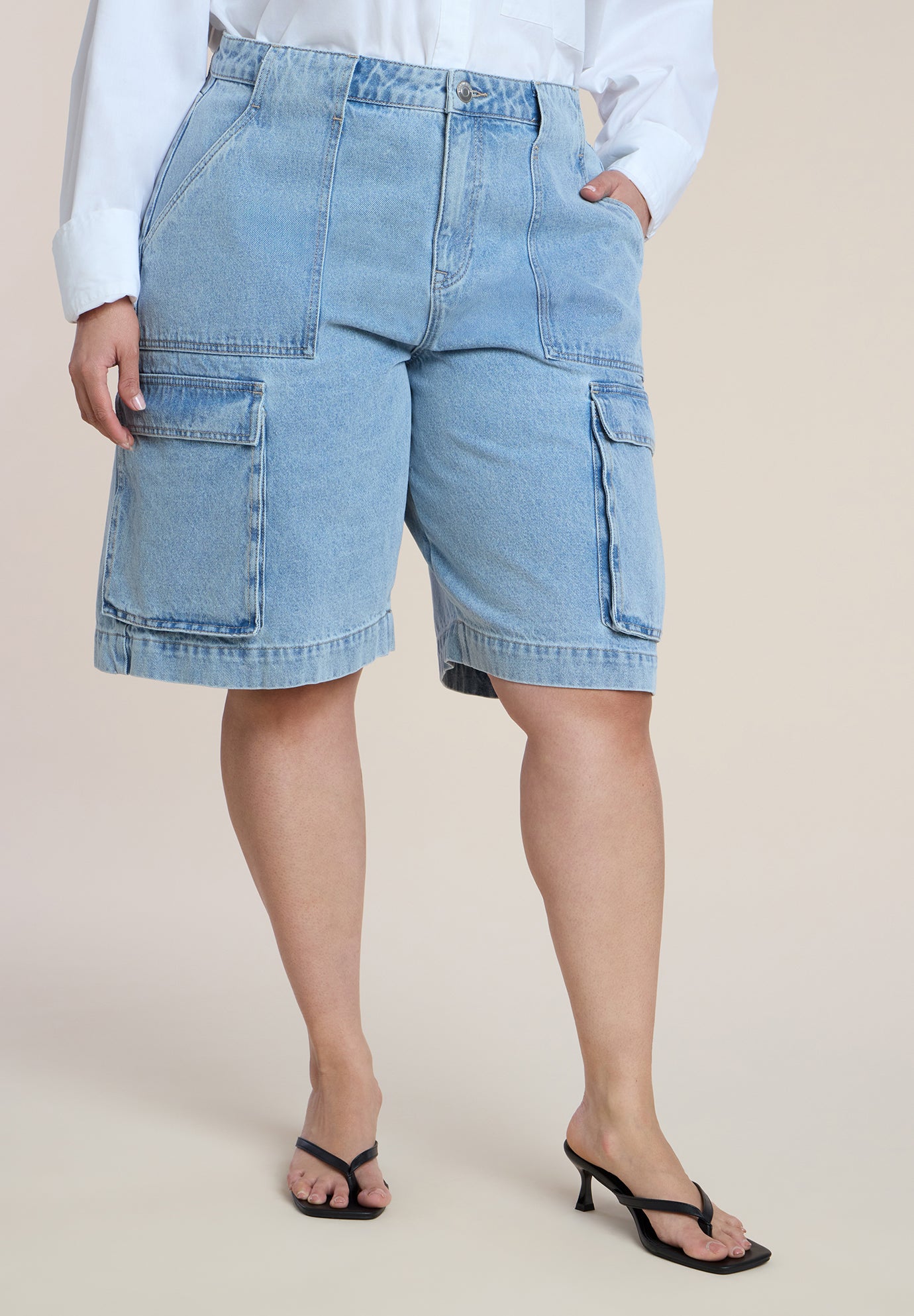 Cargo Denim Bermuda Short image number 1