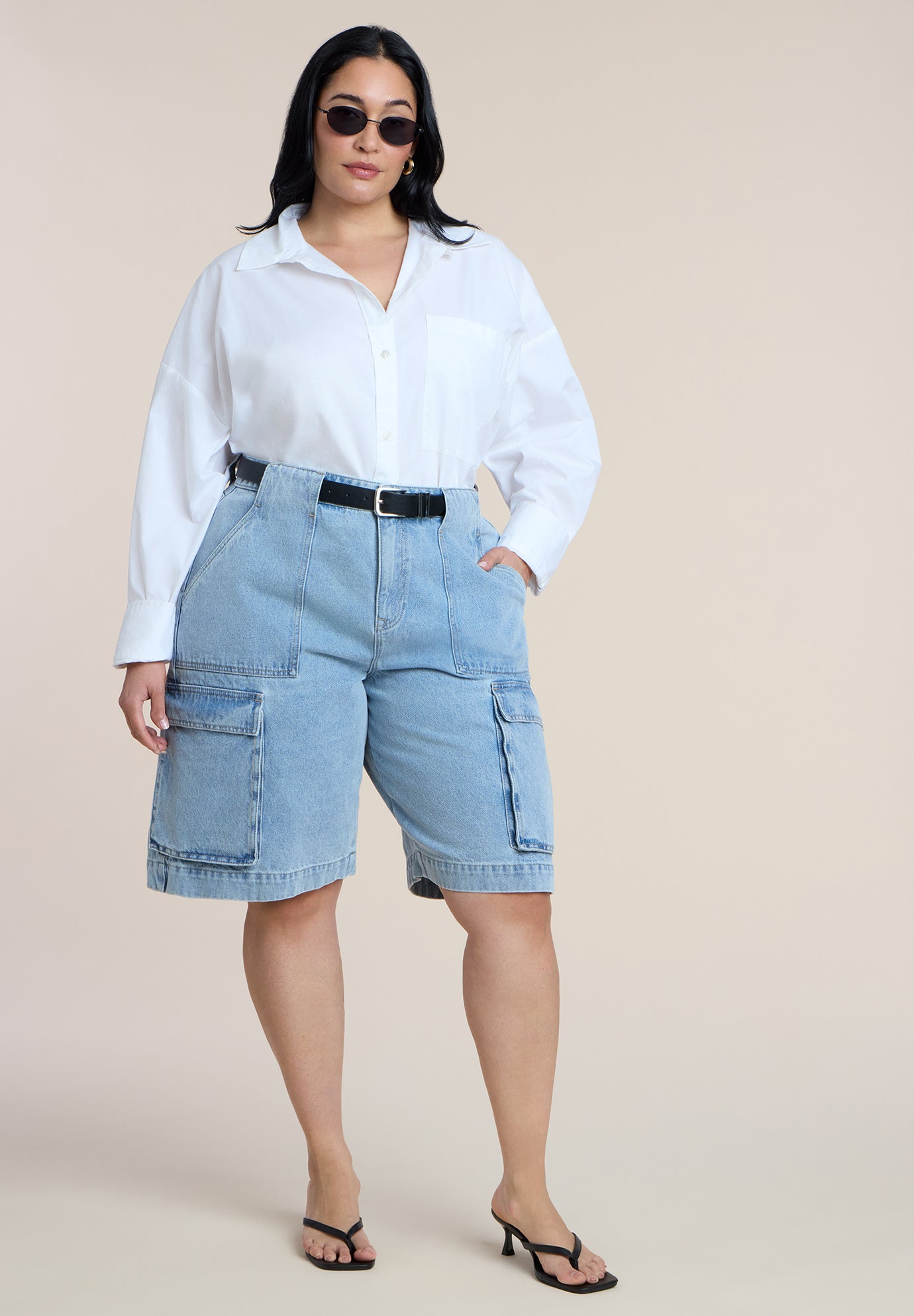 Cargo Denim Bermuda Short image number 3
