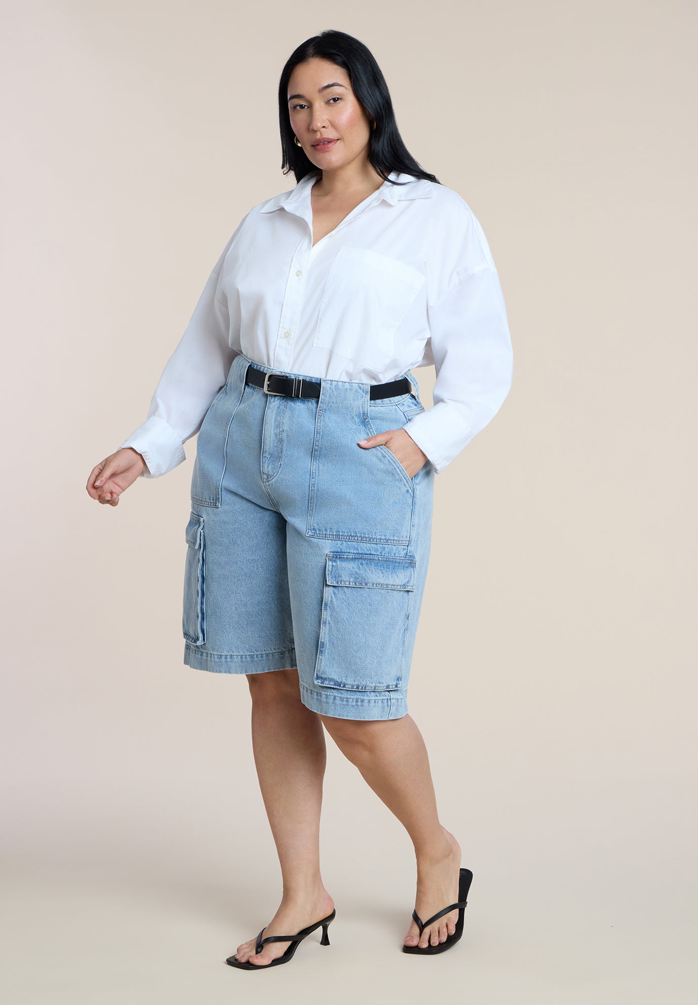 Cargo Denim Bermuda Short image number 0