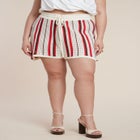 Striped Crochet Short image number 0