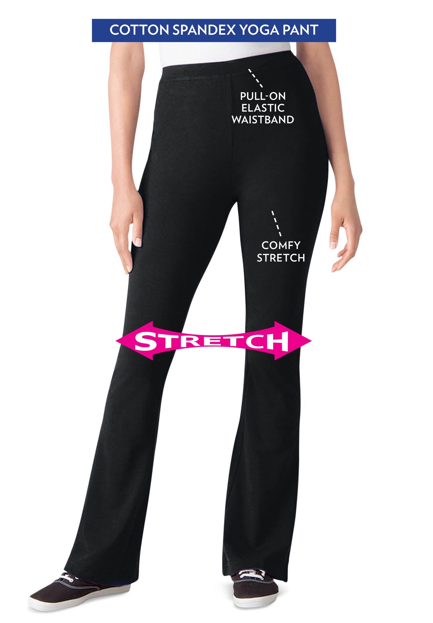 Stretch-Cotton Knit Pull-On Bootcut Leggings image number 0