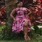 Asymmetric Shirred Midi Skirt image number 0