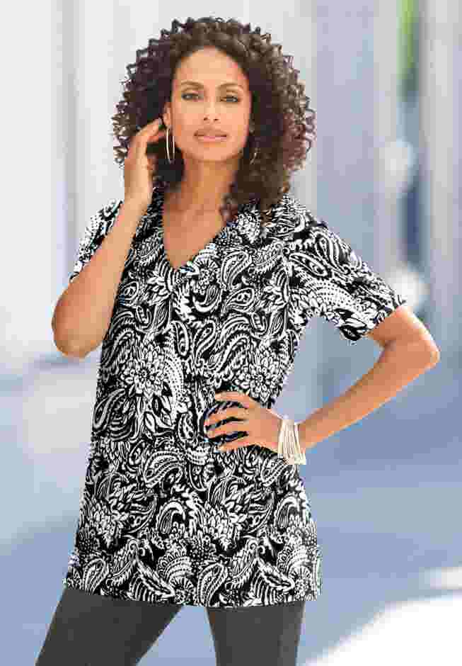 Plus Size Cotton Ultimate V-Neck Tee image number 7