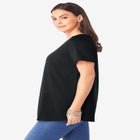 Plus Size Cotton Ultimate V-Neck Tee image number 3