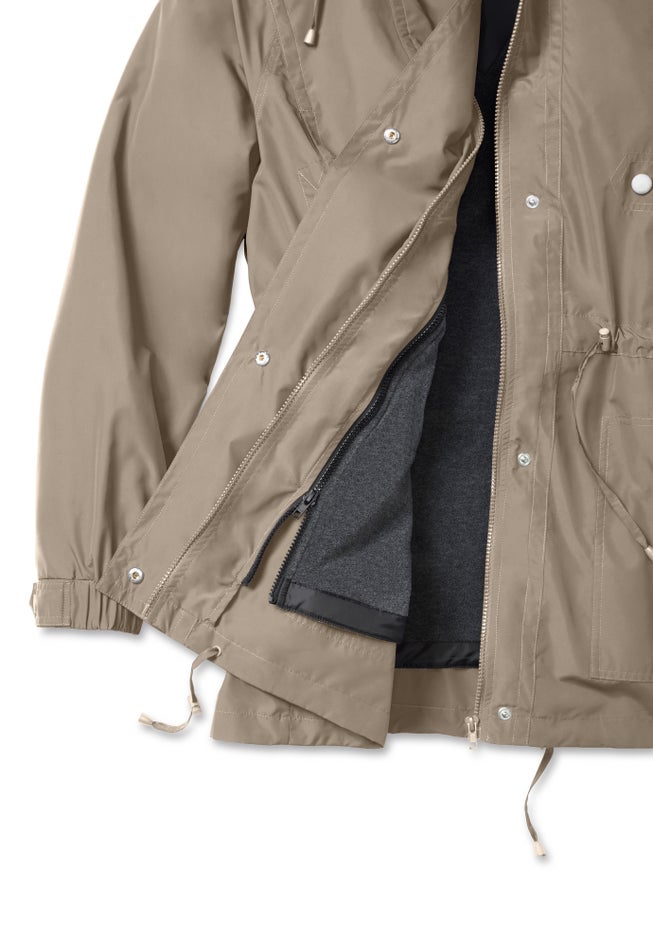 Fleece-Lined Taslon&reg; Anorak image number 3