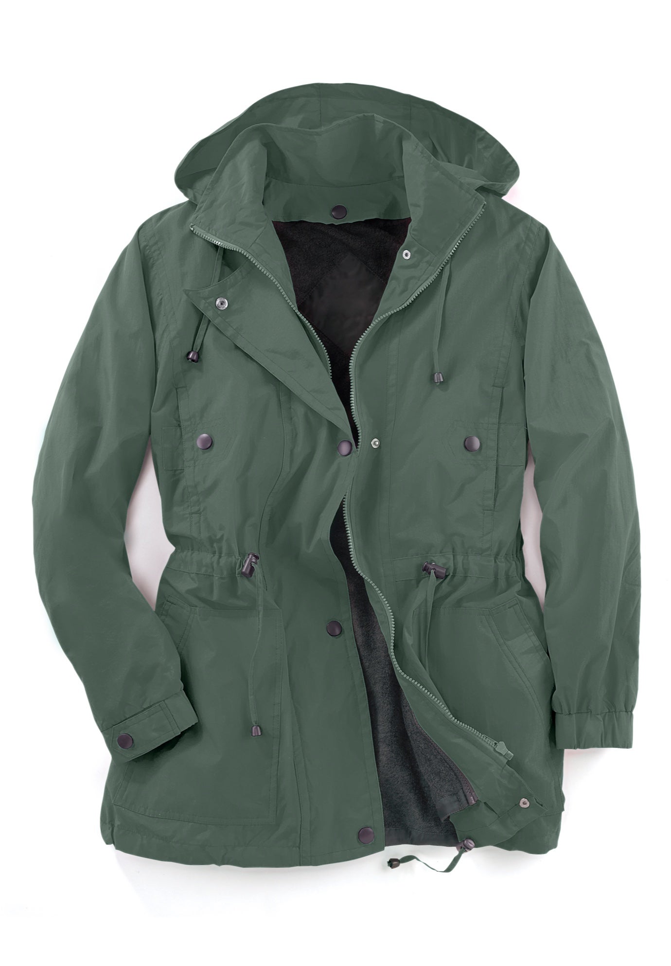 Taslon&reg; Anorak Jacket with Removable Fleece Lining image number 1