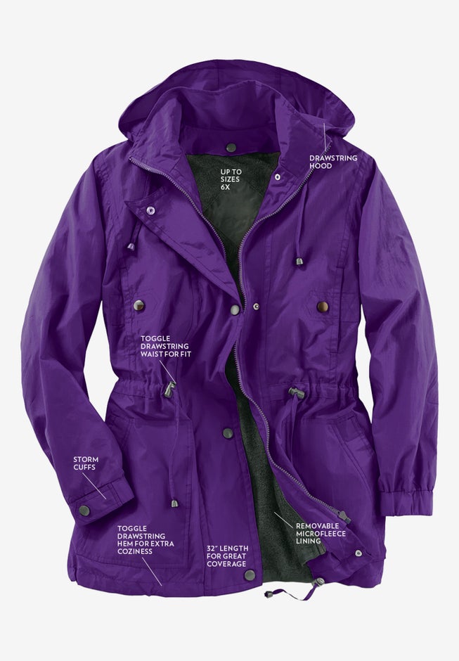 Fleece-Lined Taslon® Anorak image number 3