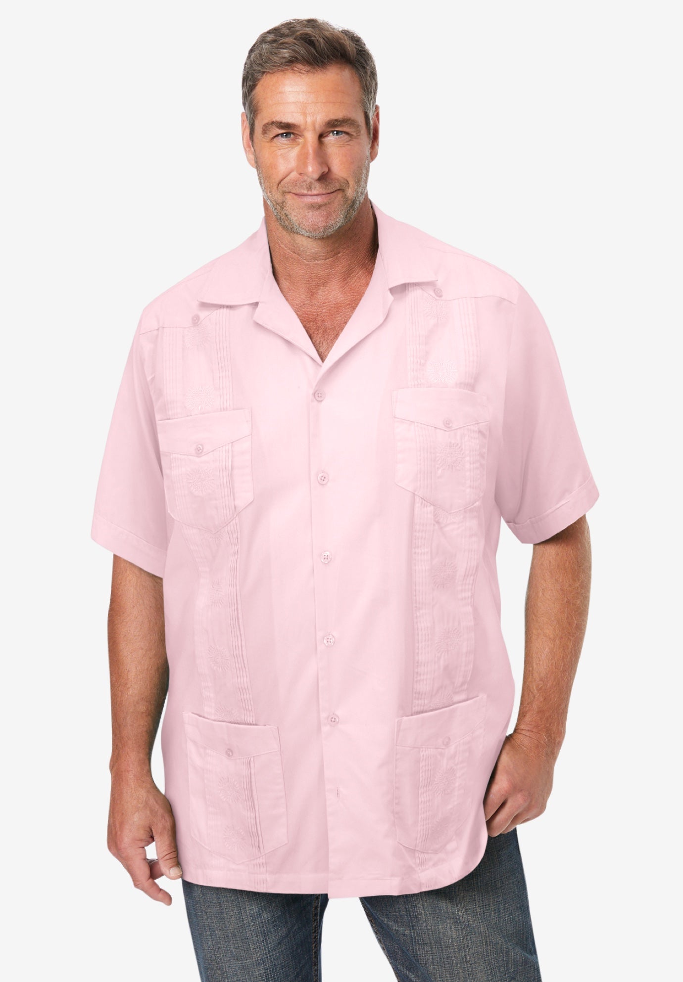 Short-Sleeve Guayabera Shirt image number 3
