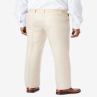 Linen Blend Plain Front Dress Pants image number null
