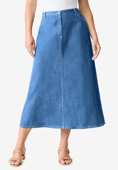 Plus Size Easy-Wear A-Line Skirt