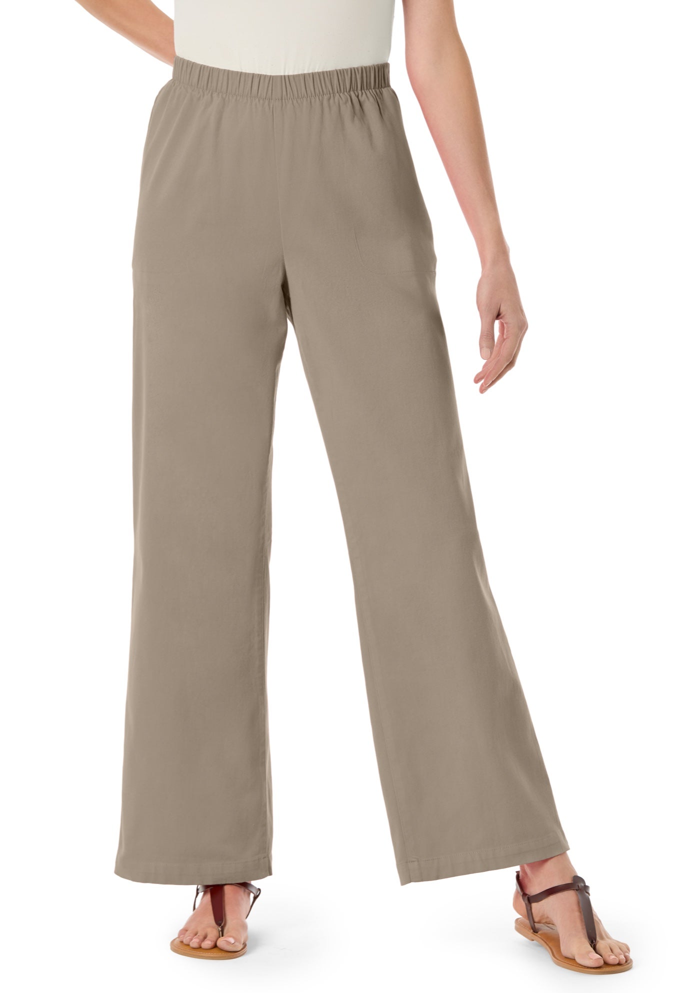 Petite Wide Leg Fineline Jean image number 0