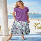 Linen-Blend Skirt image number null