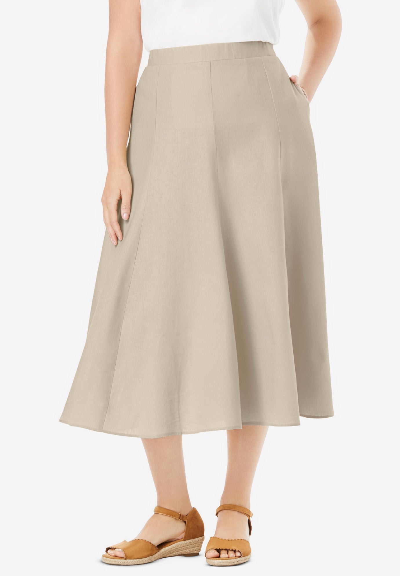 Linen-Blend Skirt image number 3