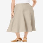 Linen-Blend Skirt image number null