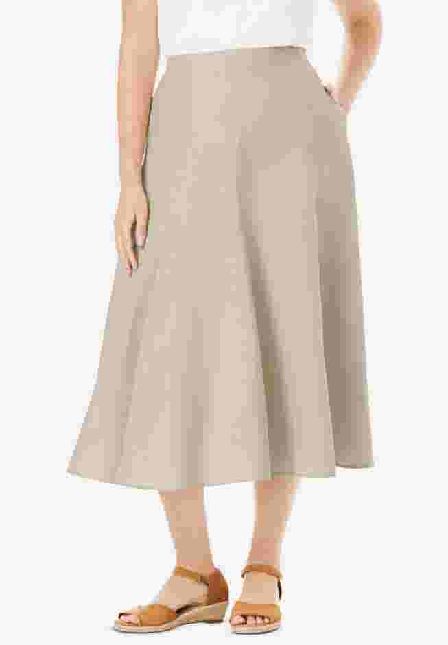 Linen-Blend Skirt image number 3