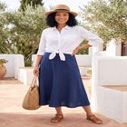 Linen-Blend Skirt image number 0