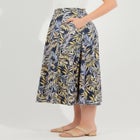 Linen-Blend Skirt image number null