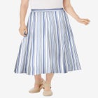Linen-Blend Skirt image number null