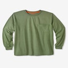Heavyweight Crewneck Long-Sleeve Pocket T-Shirt image number null