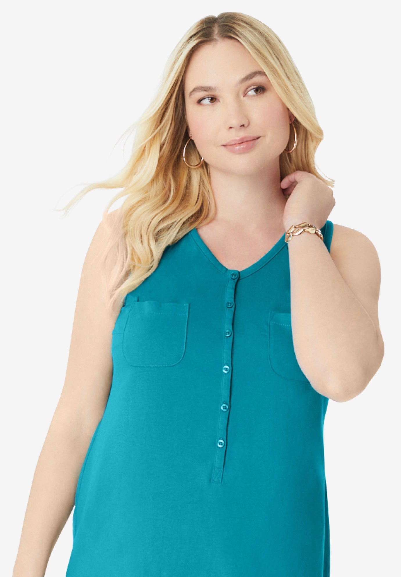 Henley Ultimate Tunic Tank image number 2