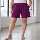 Plus Size Soft Knit Pull-On Short image number 3
