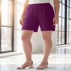 Plus Size Soft Knit Pull-On Short image number 0