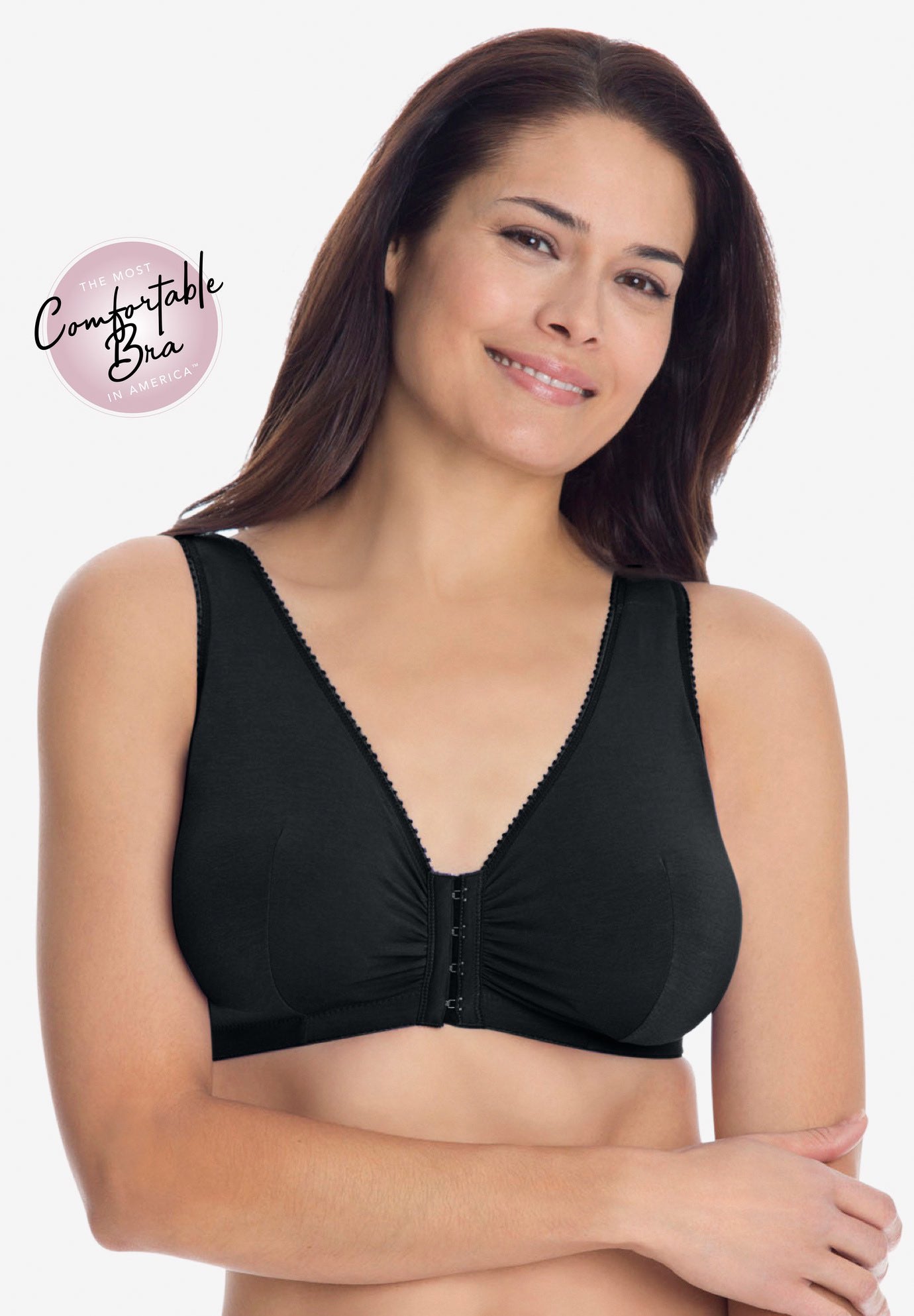 Leading Lady&reg; Meryl Cotton Front-Close Wireless Bra image number 0