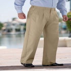 Wrinkle-Free Double-Pleat Pant with Side-Elastic Waist image number null