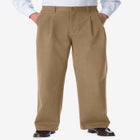 Wrinkle-Free Double-Pleat Pant with Side-Elastic Waist image number null
