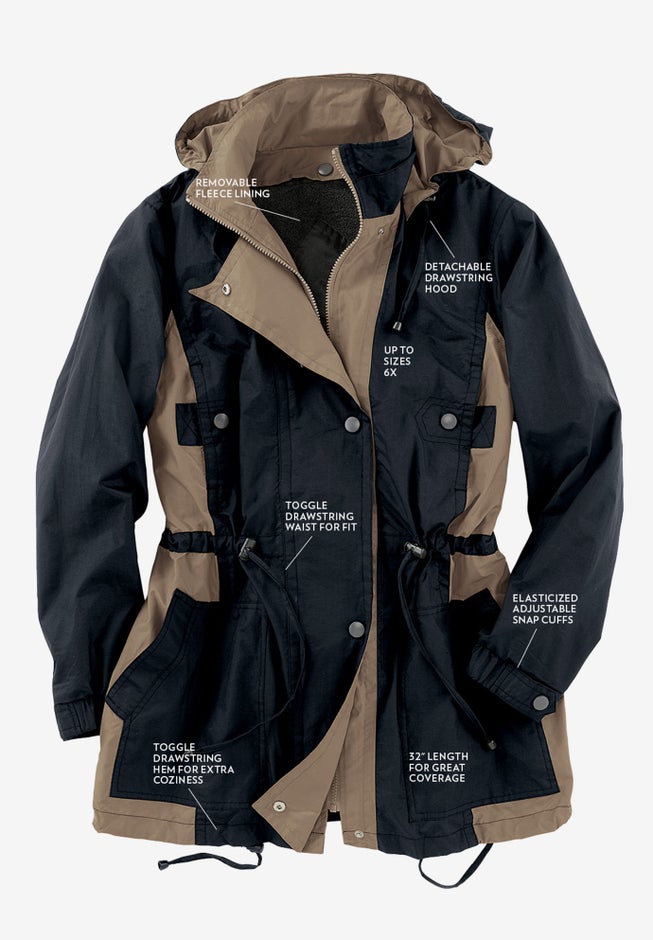 Colorblocked Taslon® Anorak image number 4