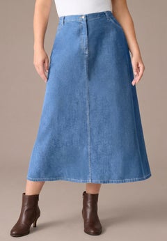Plus Size Easy-Wear A-Line Skirt