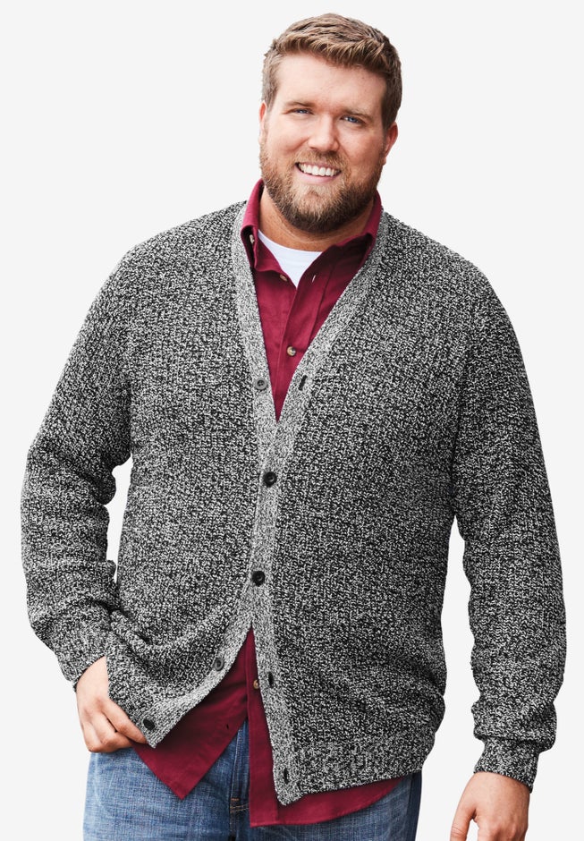 Shaker Knit V-Neck Cardigan Sweater image number 1