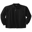 Long-Sleeve Shrink-Less&trade; Cotton Polo Shirt image number 0