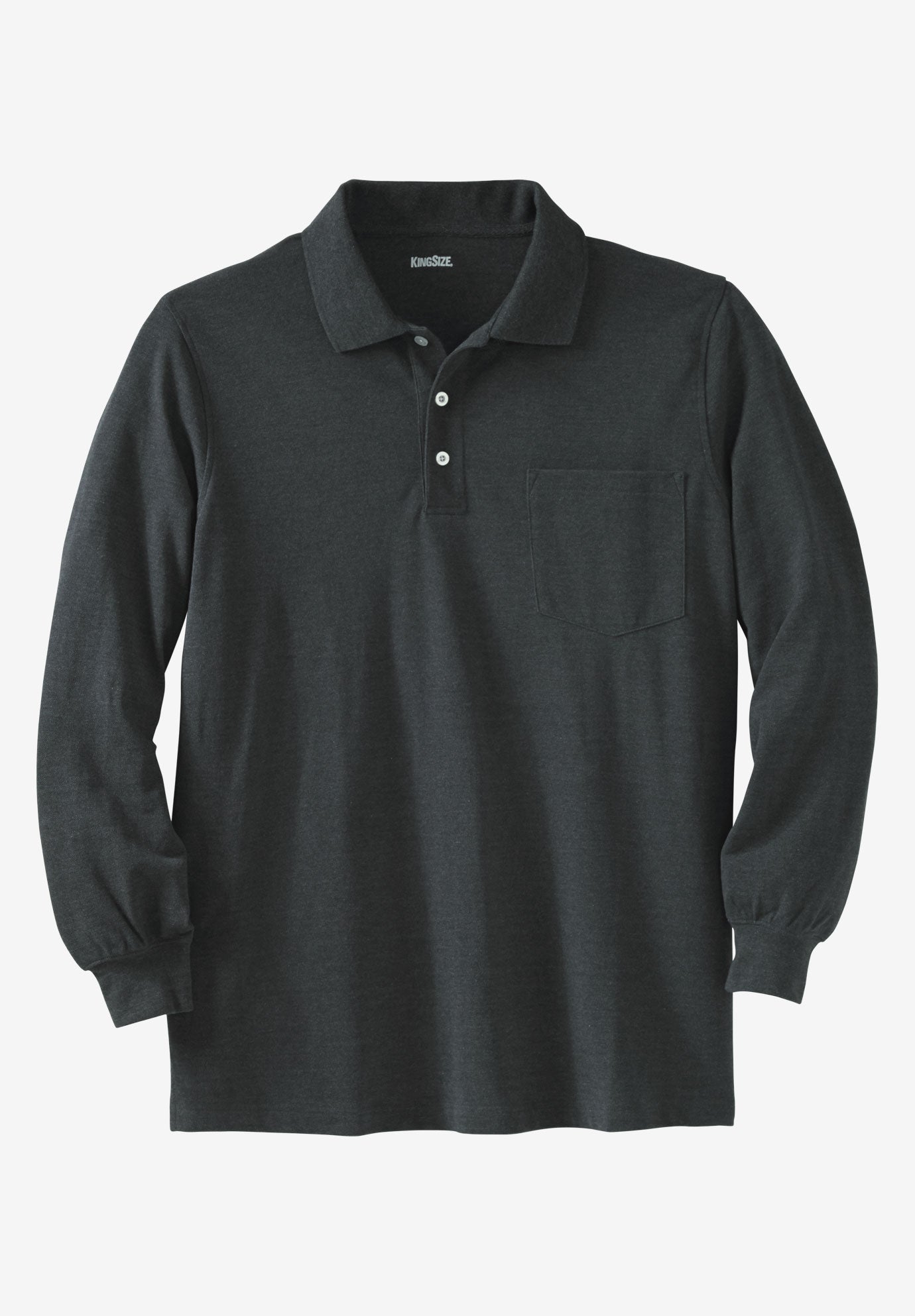 Long-Sleeve Shrink-Less™ Cotton Polo Shirt image number 0