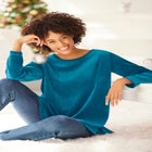 Plush Velour Tunic Sweatshirt image number null