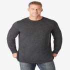 Shrink-Less™ Lightweight Long-Sleeve Crewneck Pocket T-Shirt image number null