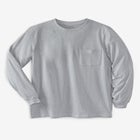 Shrink-Less™ Lightweight Long-Sleeve Crewneck Pocket T-Shirt image number null