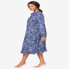 Cotton Flannel Print Short Gown  image number null