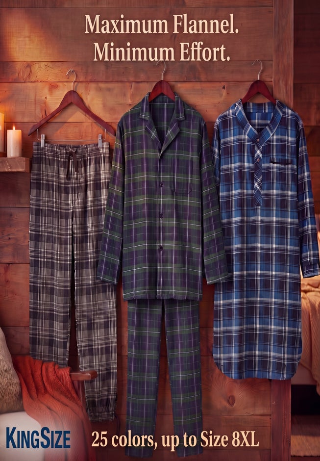 Plaid Flannel Pajama Set image number 4