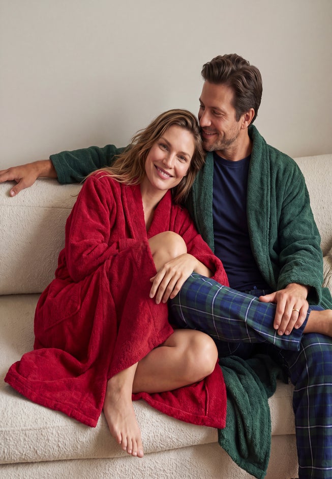 Terry Bathrobe with Pockets image number 5