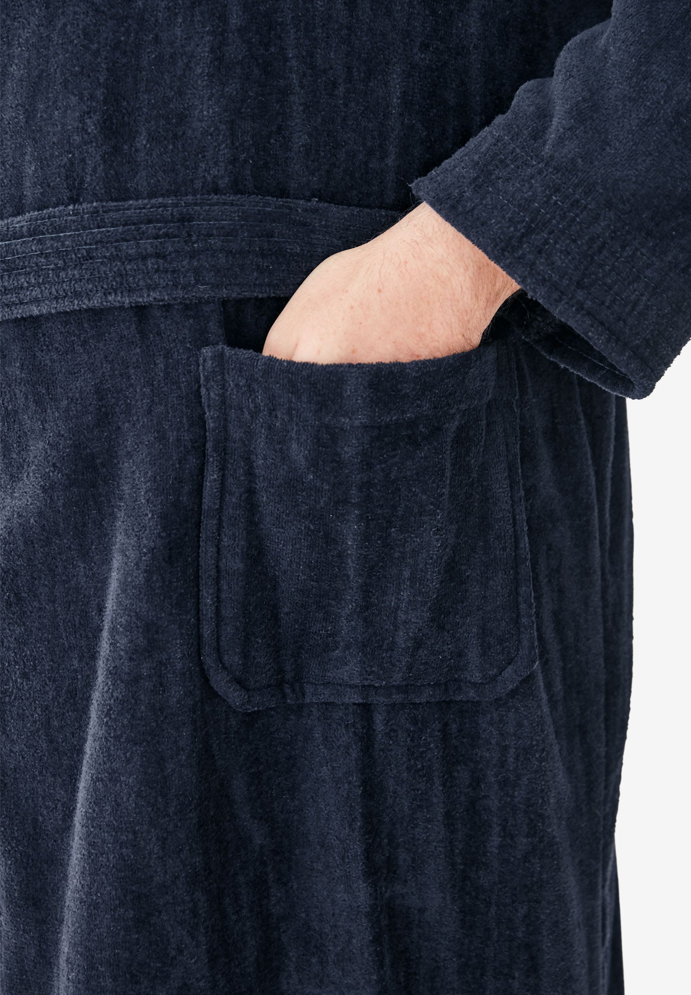 Terry Velour Hooded Maxi Robe image number 4