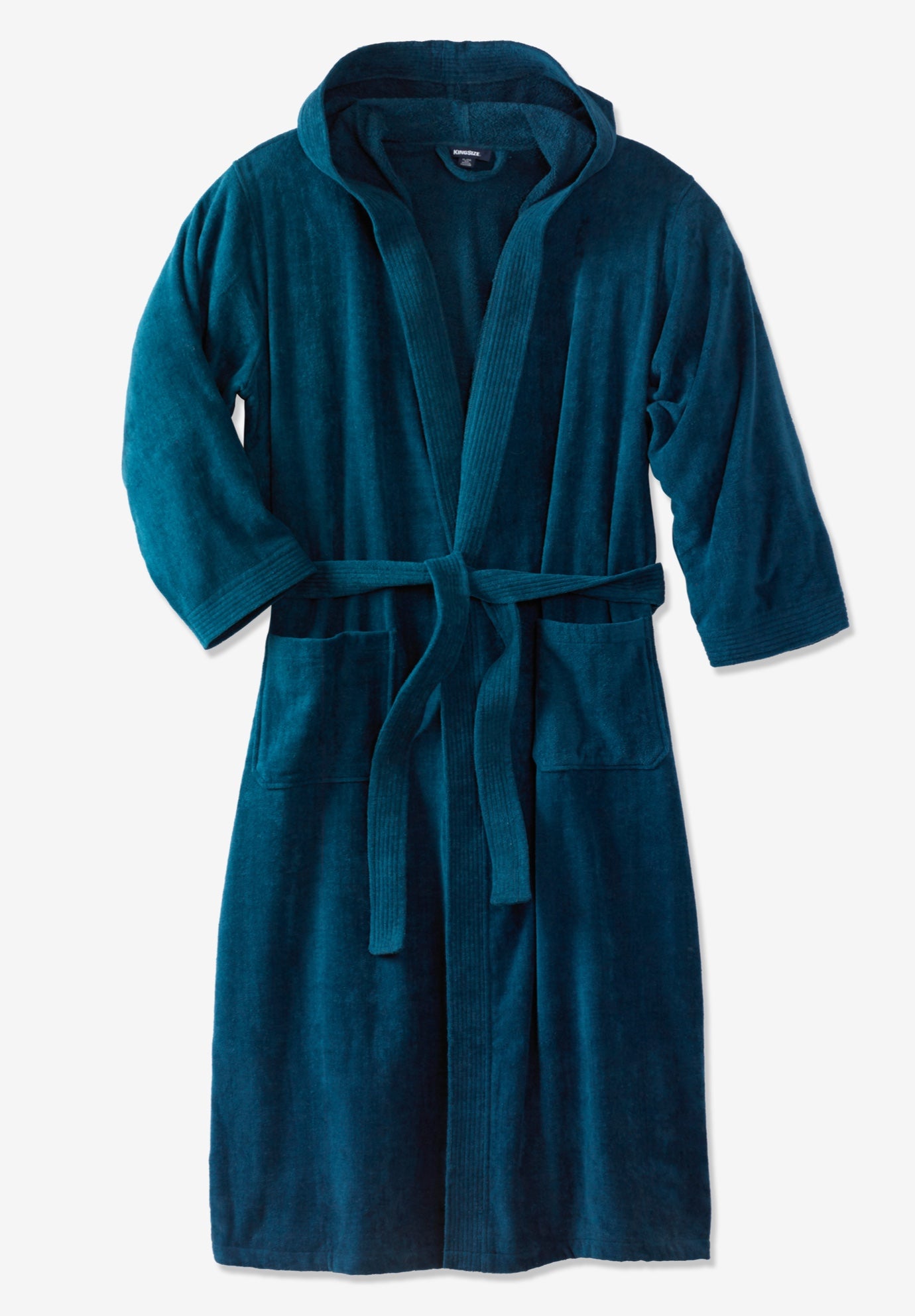 Terry Velour Hooded Maxi Robe image number 4