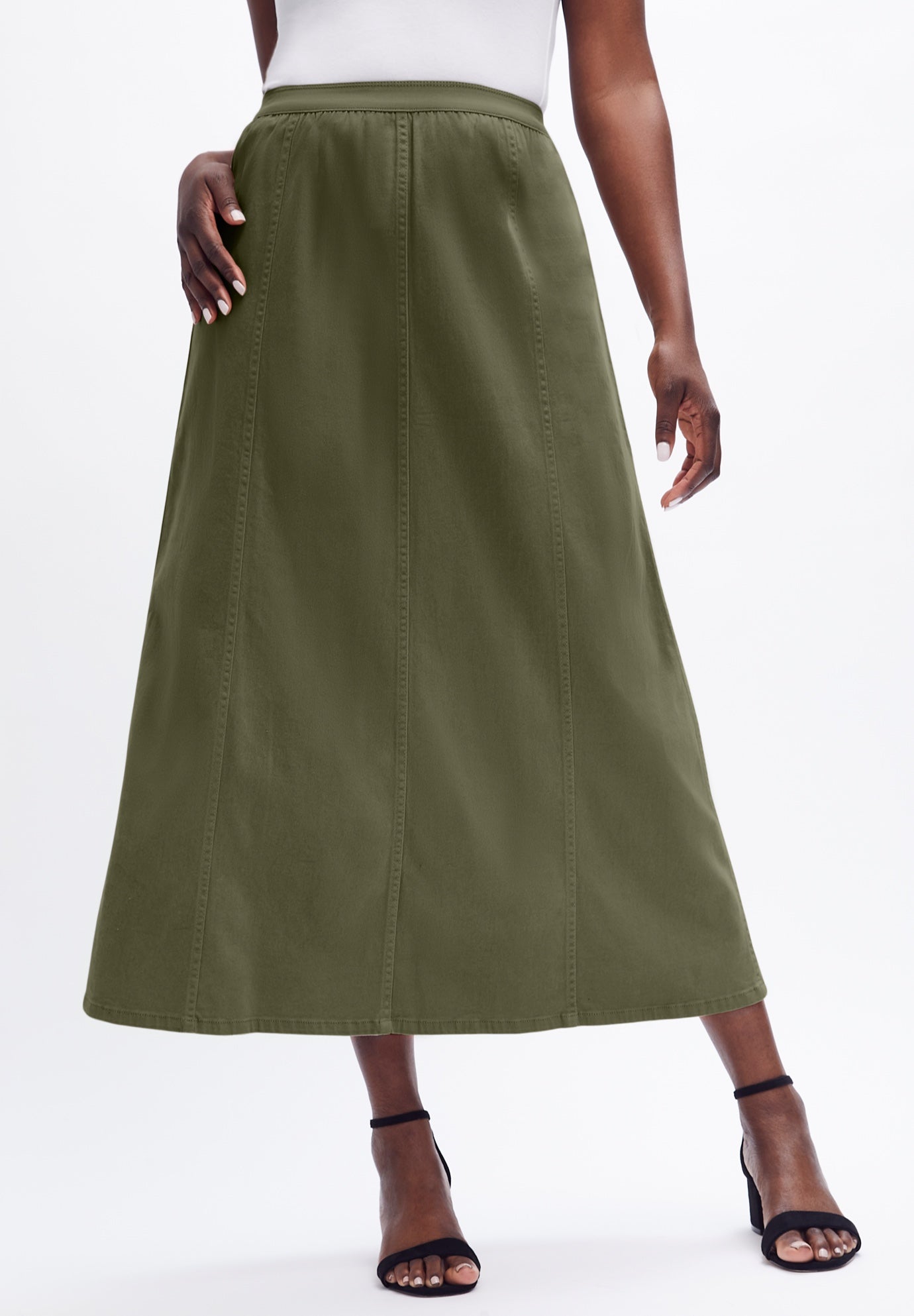 Stretch Denim Jegging Skirt image number 0