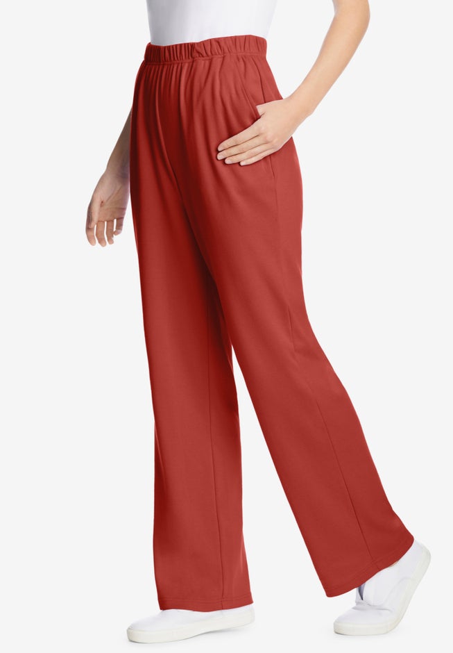 7-Day Knit Wide-Leg Pull-On Pants image number 2