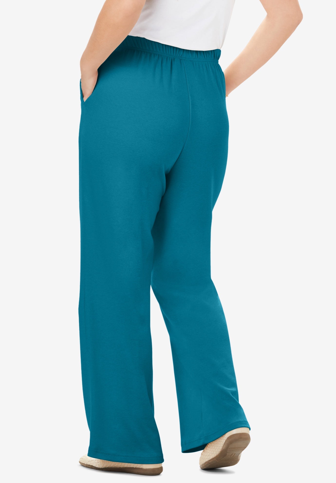 7-Day Wide-Leg Elastic-Waist Stretchy Knit Pant image number 1