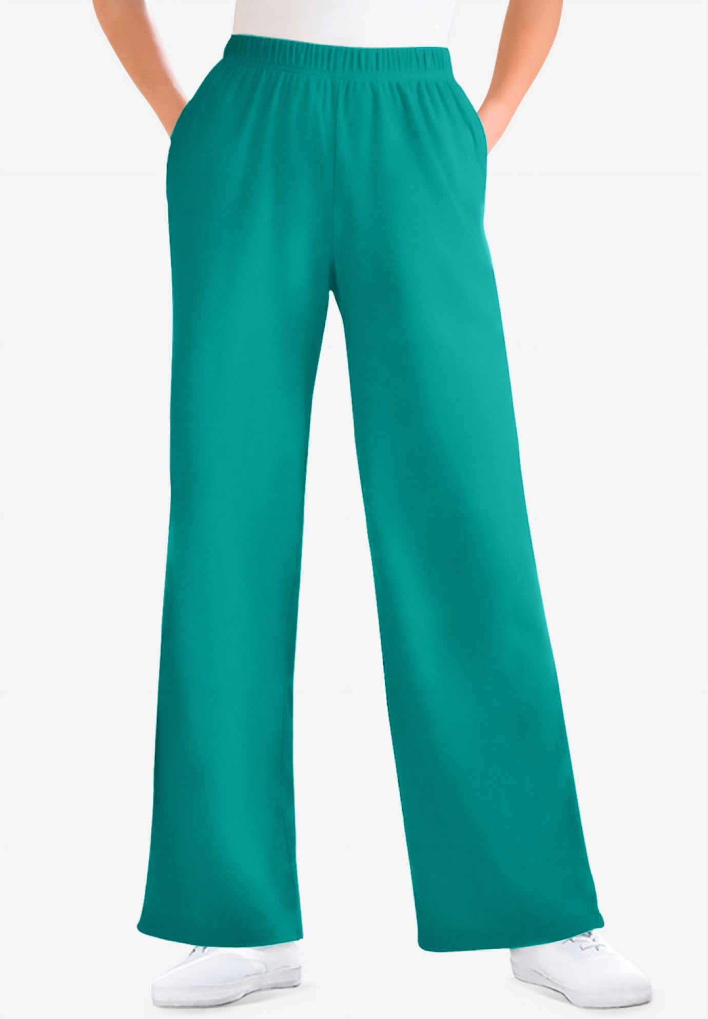 7-Day Wide-Leg Elastic-Waist Stretchy Knit Pant image number 0